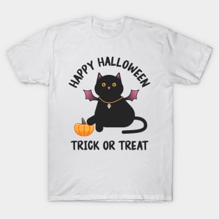 Black cat halloween T-Shirt